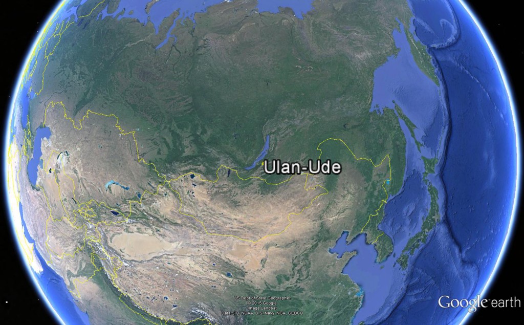 The location of Ulan-Ude city