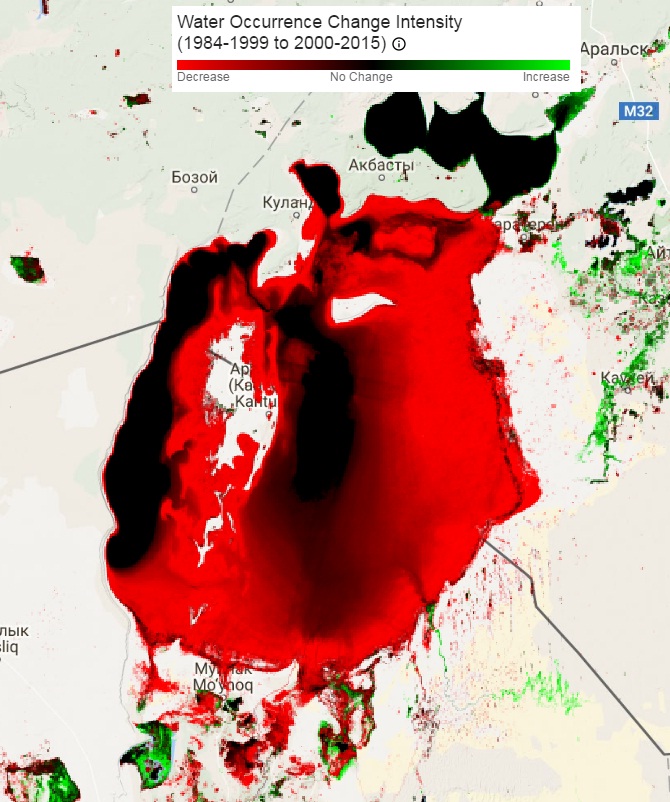 The Aral Sea. Global Surface Water Explorer.